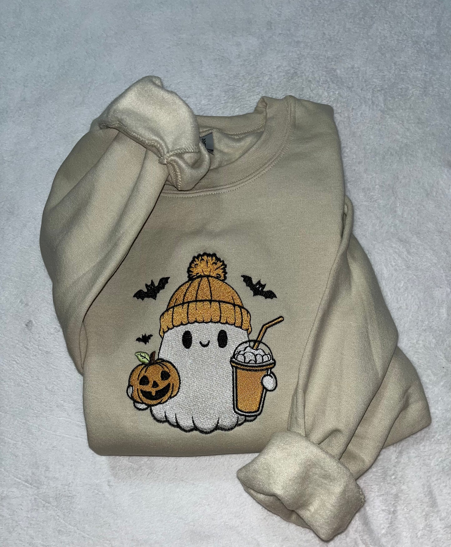Coffee Ghost Embroidered Sweatshirt