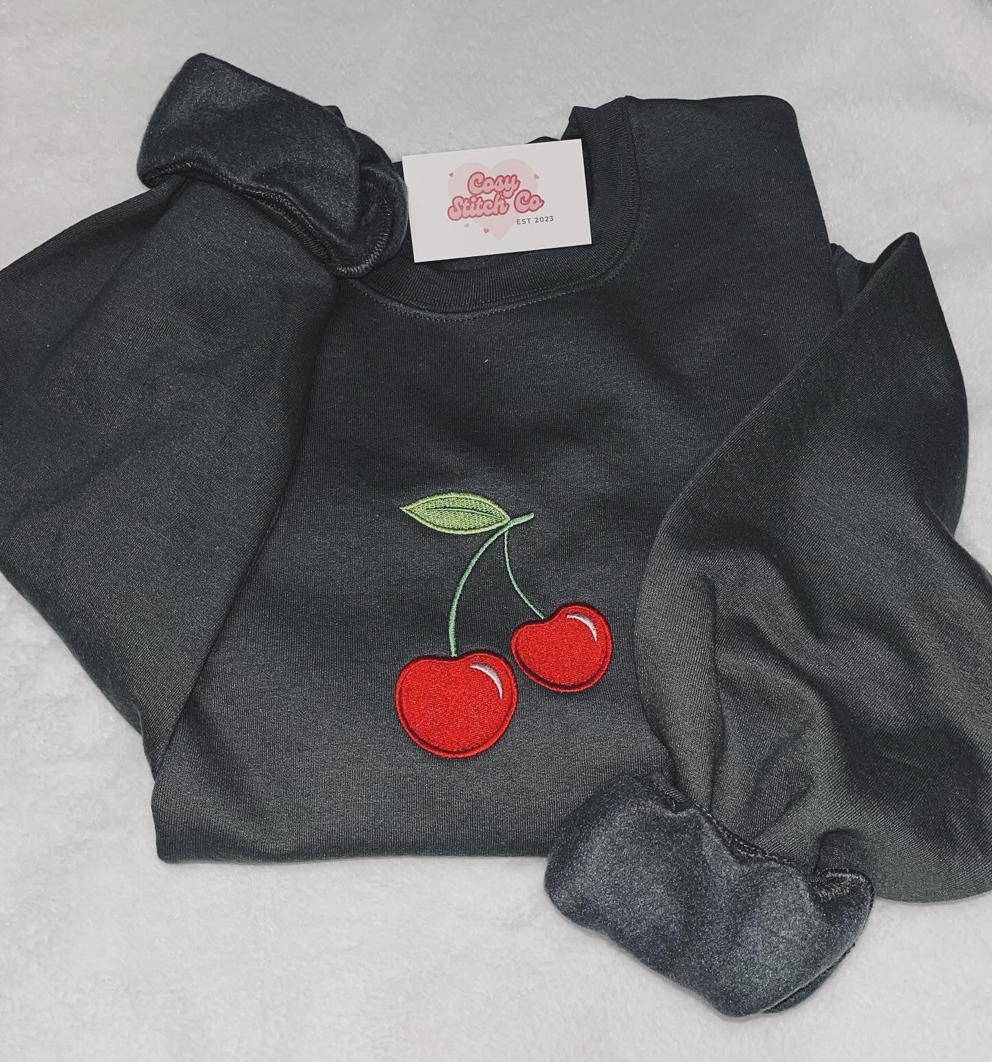 Cherry Embroidered Sweatshirt