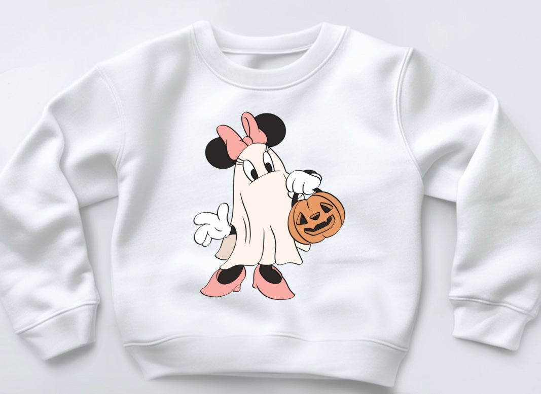 Ghost Girl Mouse Printed Sweatshirt