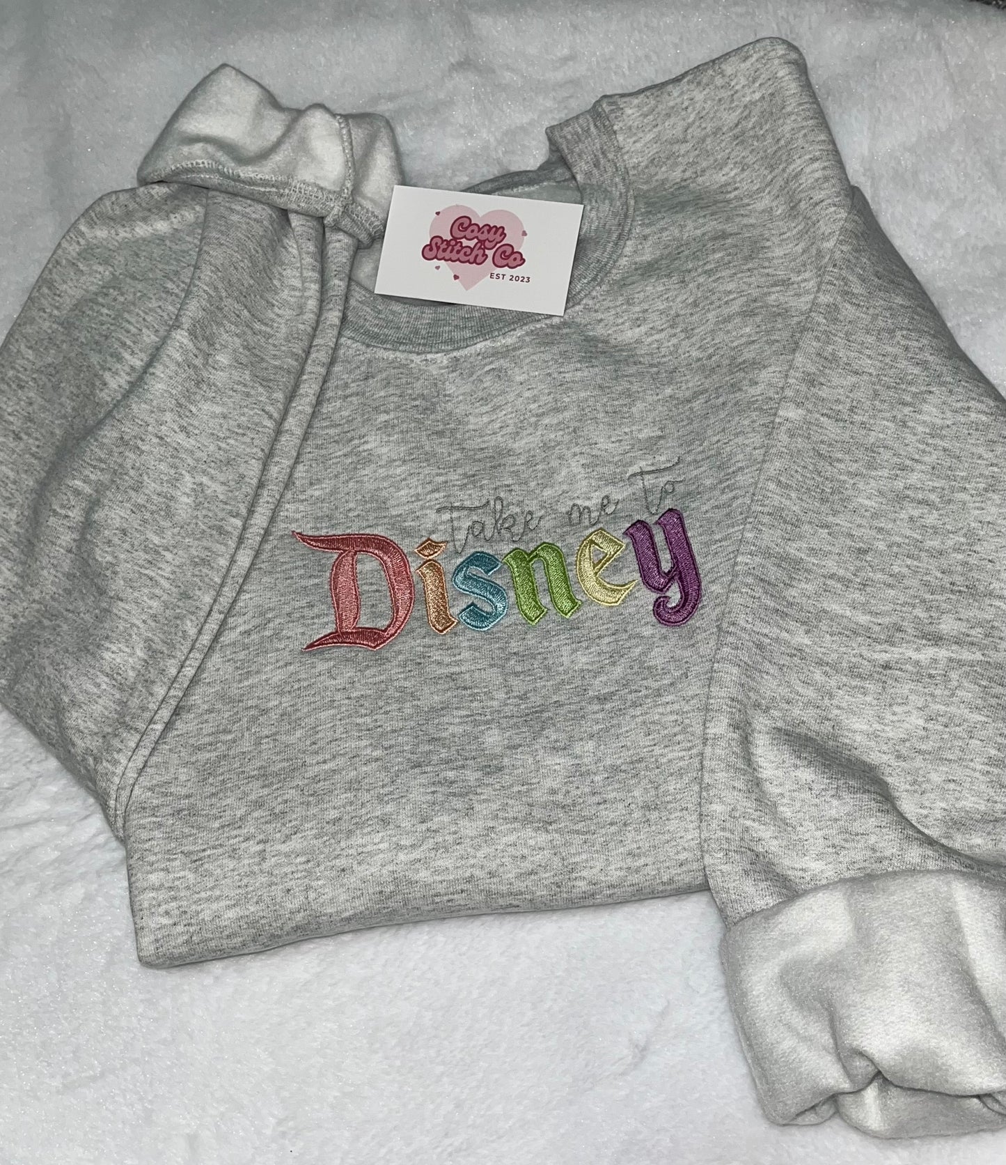 Slogan Embroidered Sweatshirt