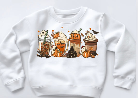 Halloween Coffee Printed Sweatshirt