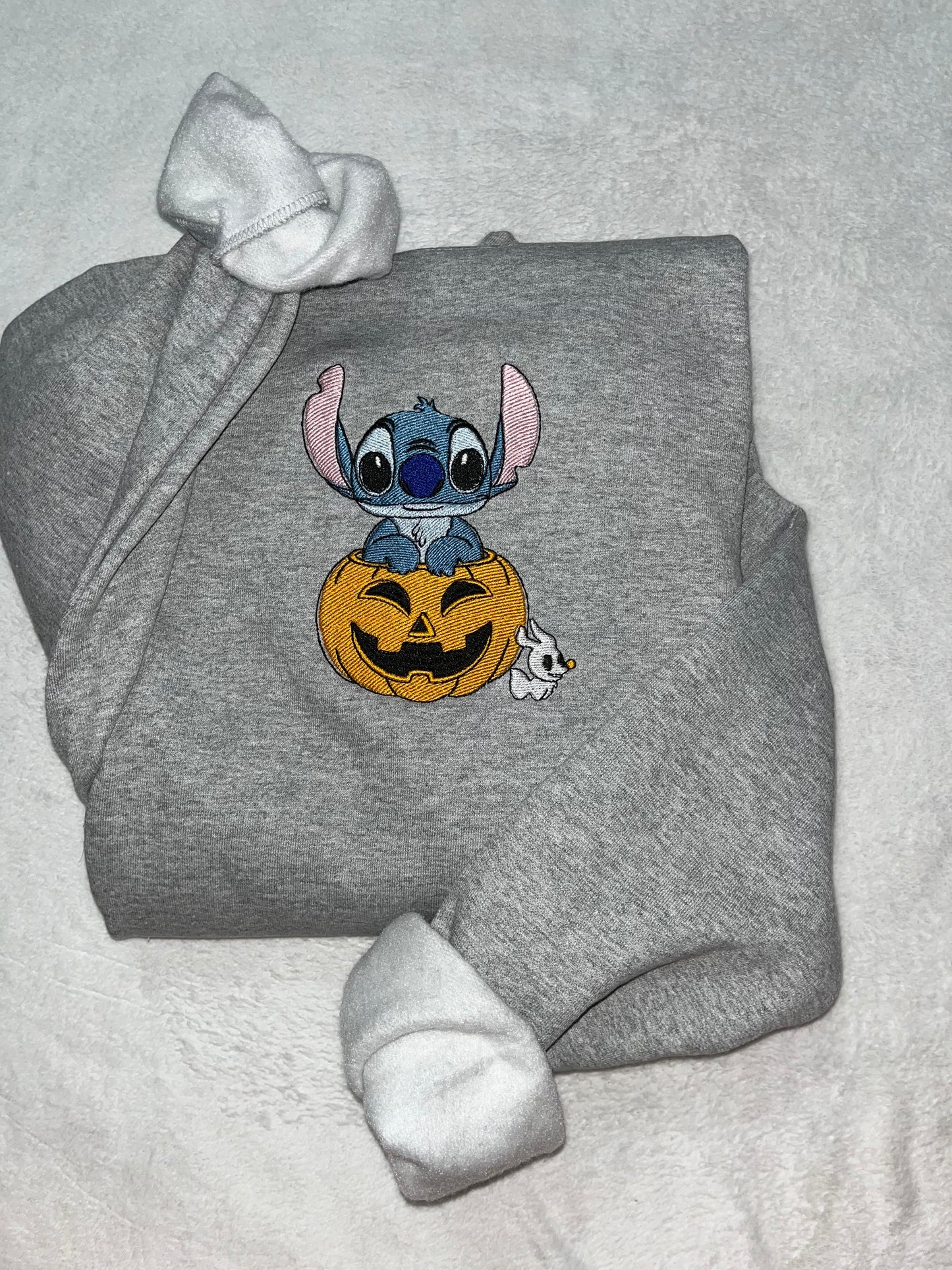 Pumpkin Stitch Embroidered Sweatshirt