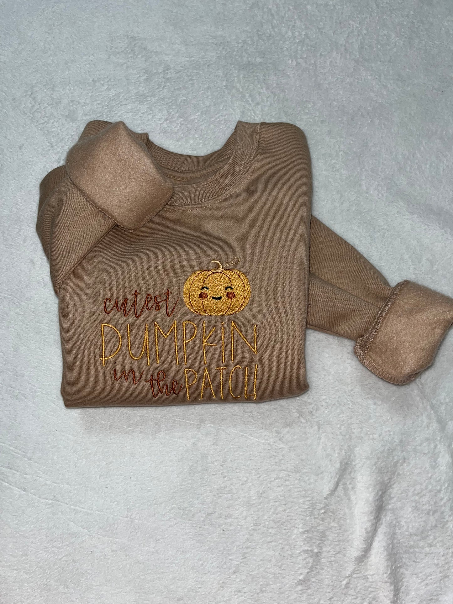 Cutest Pumpkin Embroidered Sweatshirt