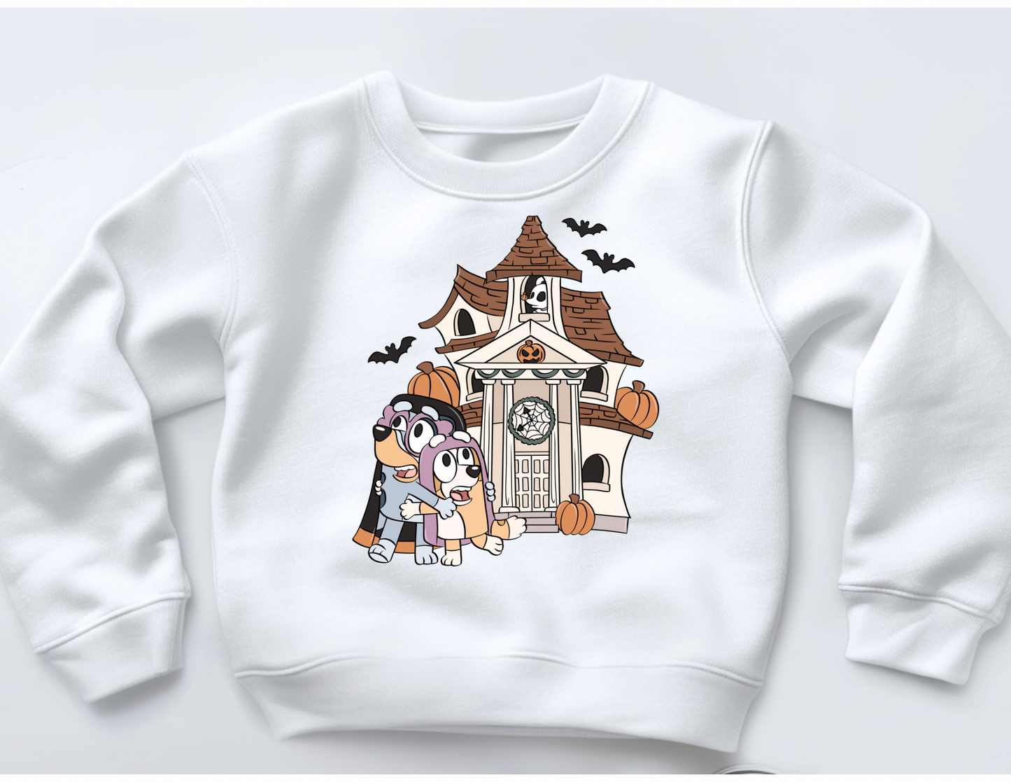 Haunted House Dogs Printed Sweatshirt