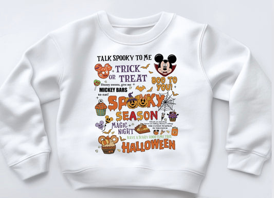 Halloween Snacks Printed Sweatshirt