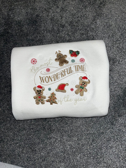 Gingerbread Embroidered Sweatshirt