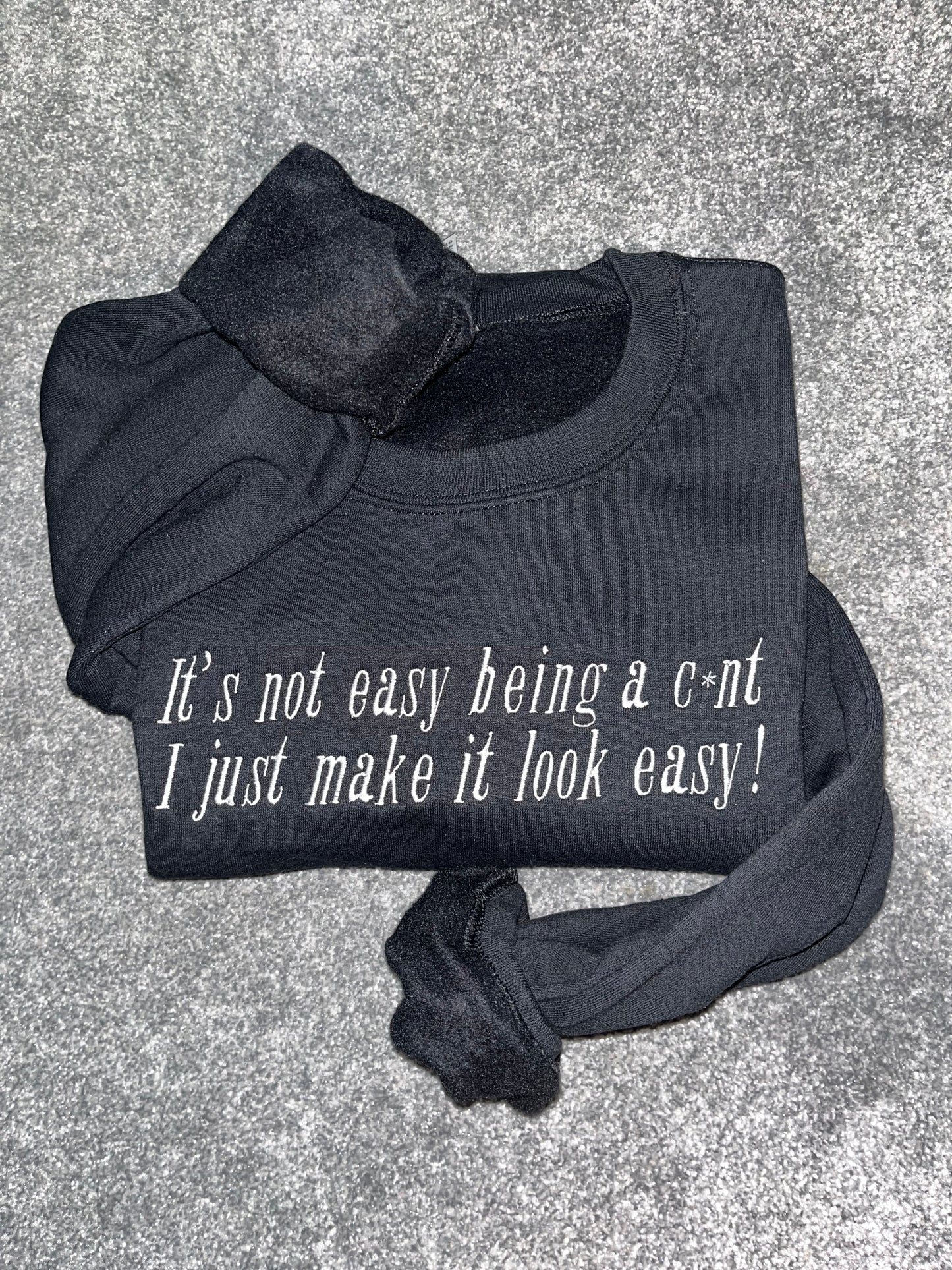 Slogan Embroidered Sweatshirt