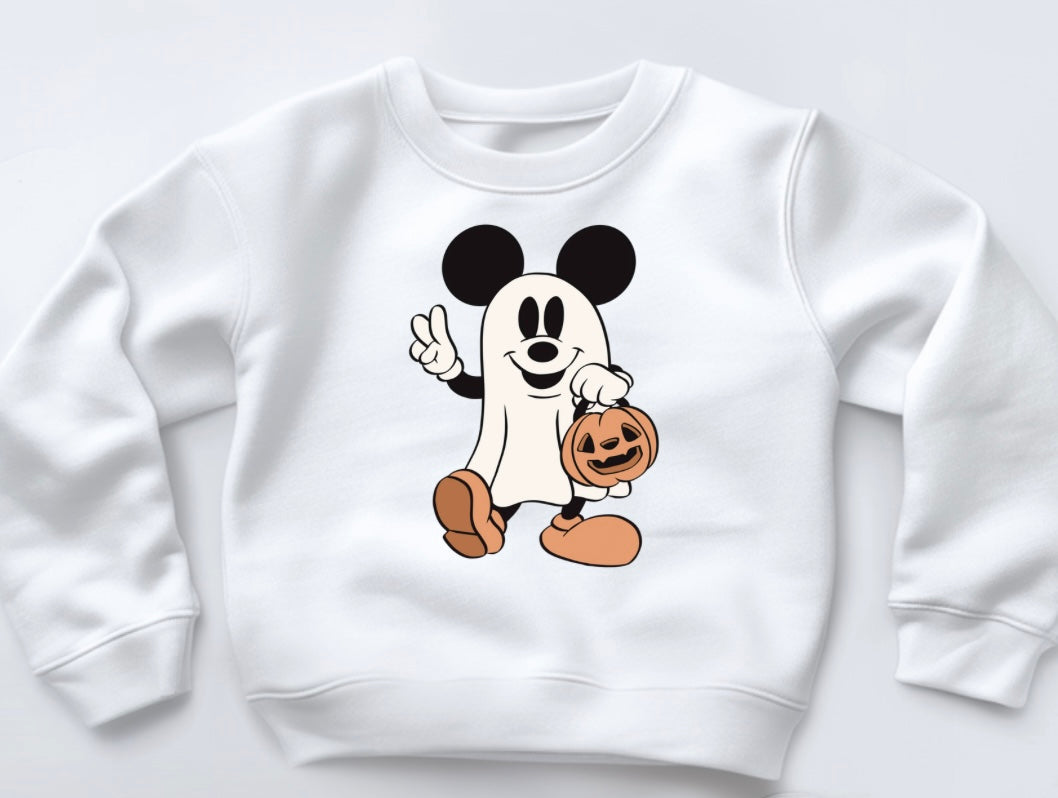 Ghost Mouse Printed Sweatshirt