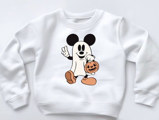 Ghost Mouse Printed Sweatshirt